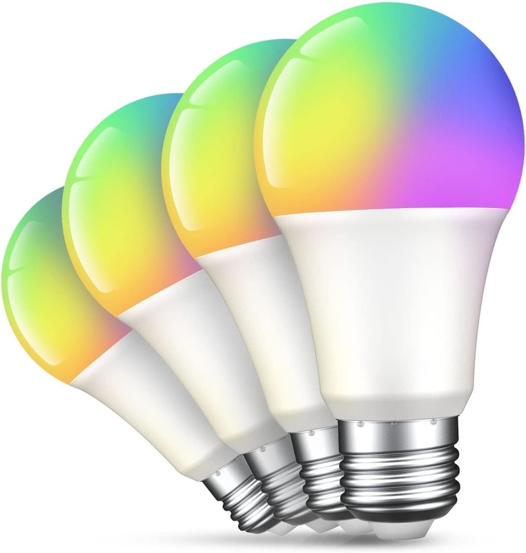 9W E27/B22 Multicolor WiFi apagable bombilla LED Compatible con google alexa Residencial