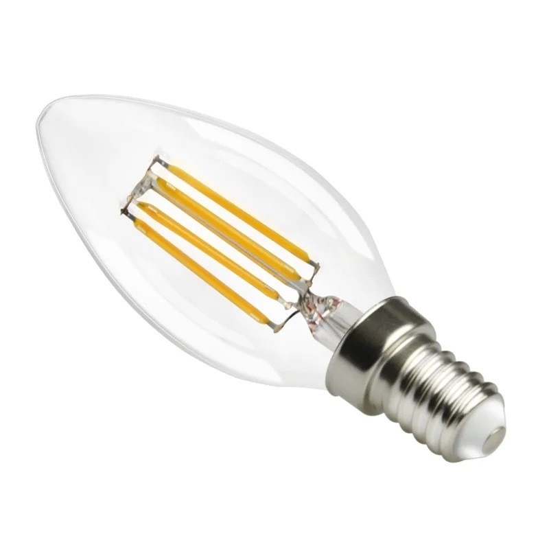 ETL Listado C35 E11 bombilla de incandescencia LED 4W 120C Dimmable 500lm 0,06kg para ahorrar energía