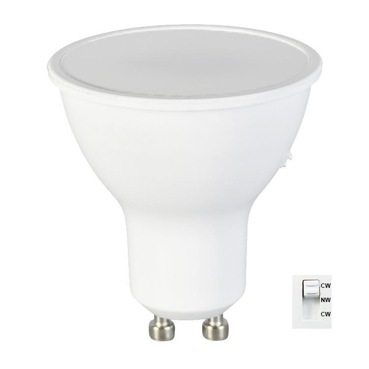 Inicio Muebles bombilla LED CCT de 3 pasos Cambiable 5W 7W GU10/MR16 Proyector con interruptor